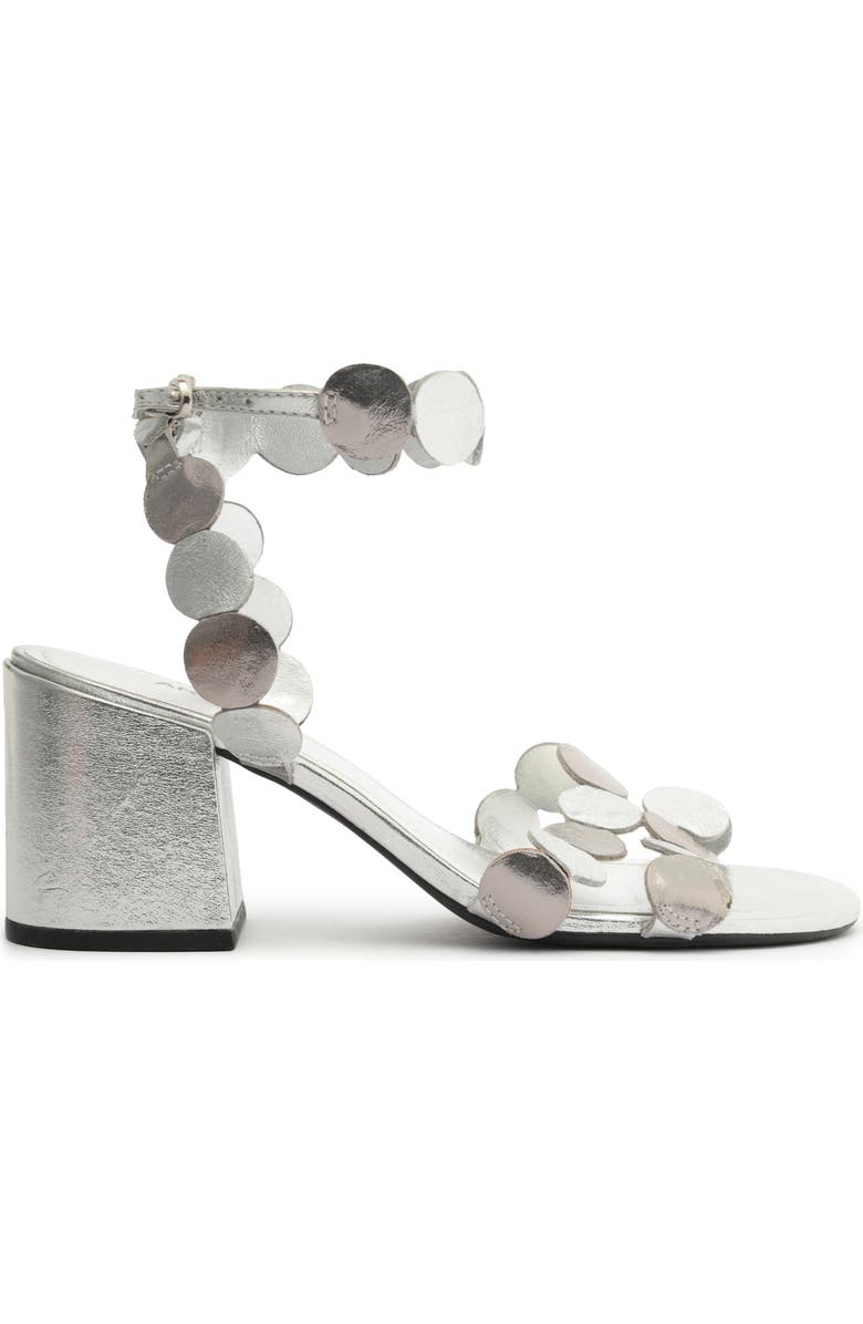 Arezzo Harmony Ankle Strap Sandal, Alternate, color, Silver