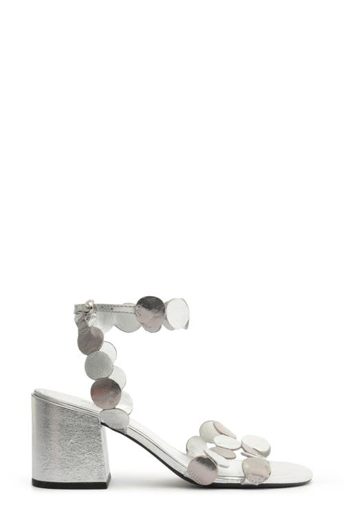 Arezzo Harmony Ankle Strap Sandal In Silver