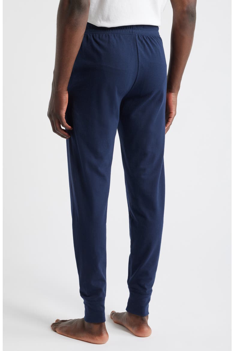 Featherweight Cotton Blend Pajama Joggers, Alternate, color, NAVY