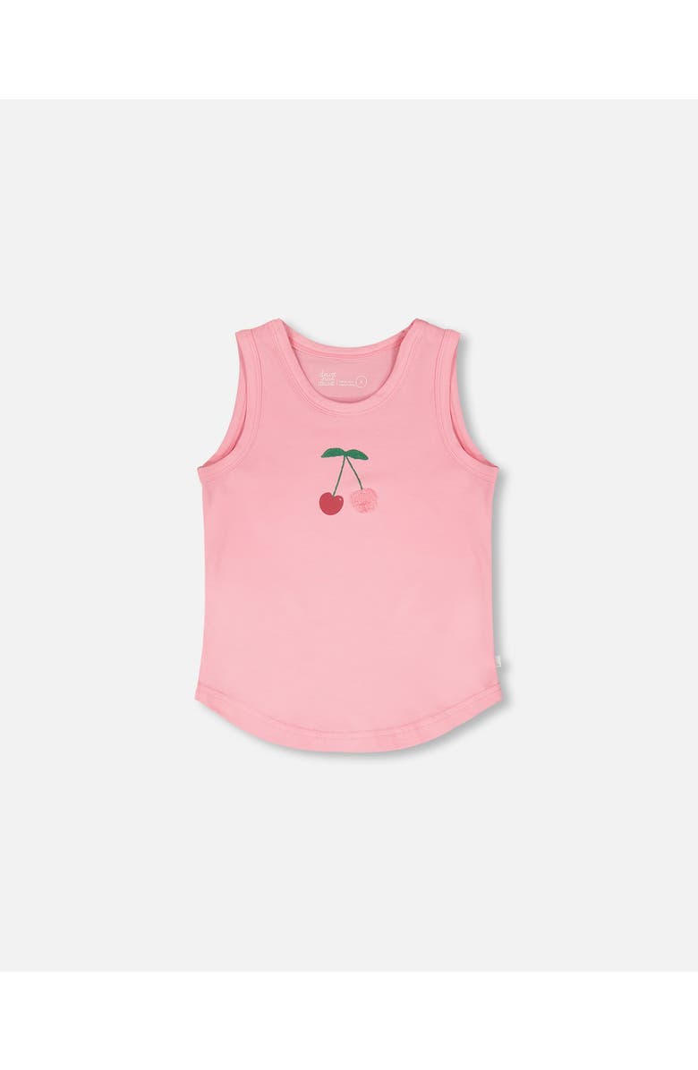 Deux par Deux Organic Cotton Jersey Sleeveless Tank Top, Main, color, Pink