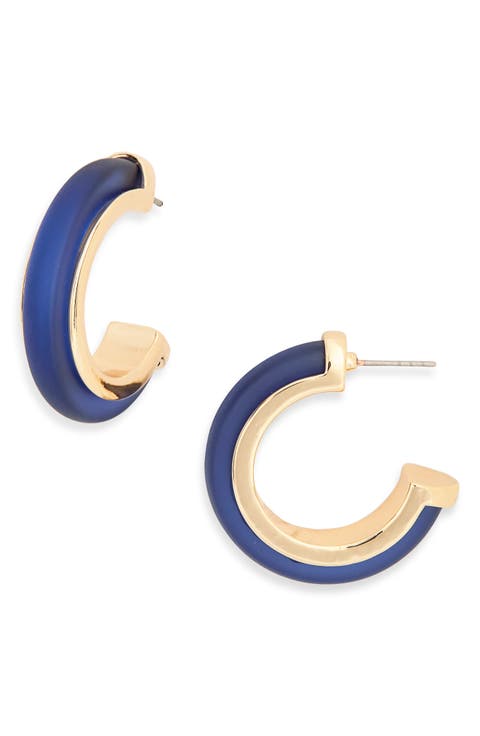 Frosted Resin Hoop Earrings