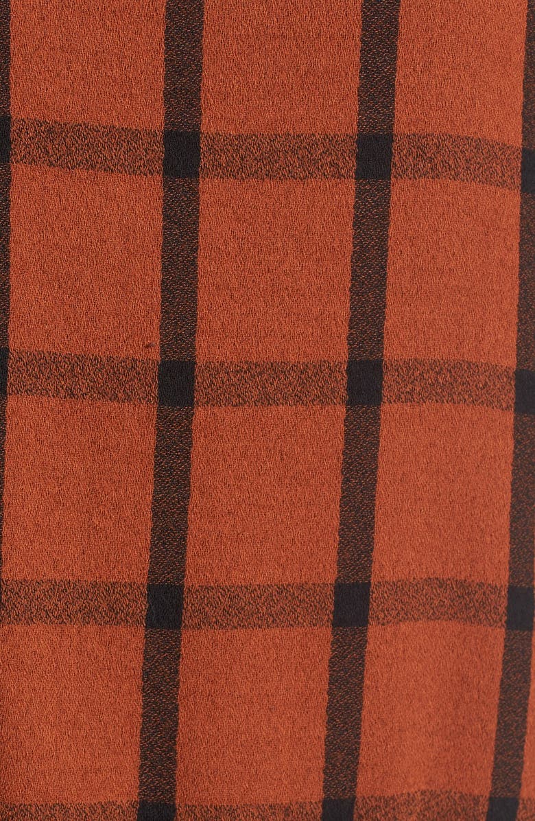 BP. Windowpane Plaid Mock Neck Top, Alternate, color, Rust Bisque Kate Windowpane
