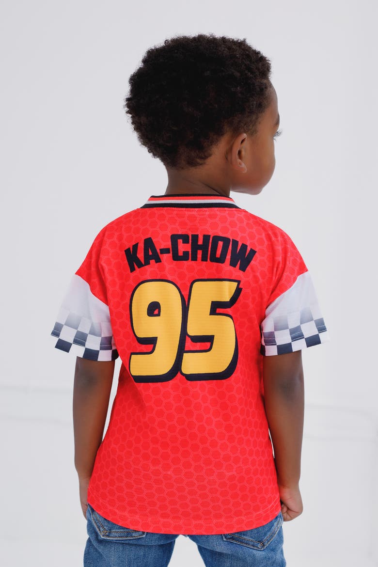 Pixar Short Sleeve Soccer Jersey, Alternate, color, Lightning McQueen Red