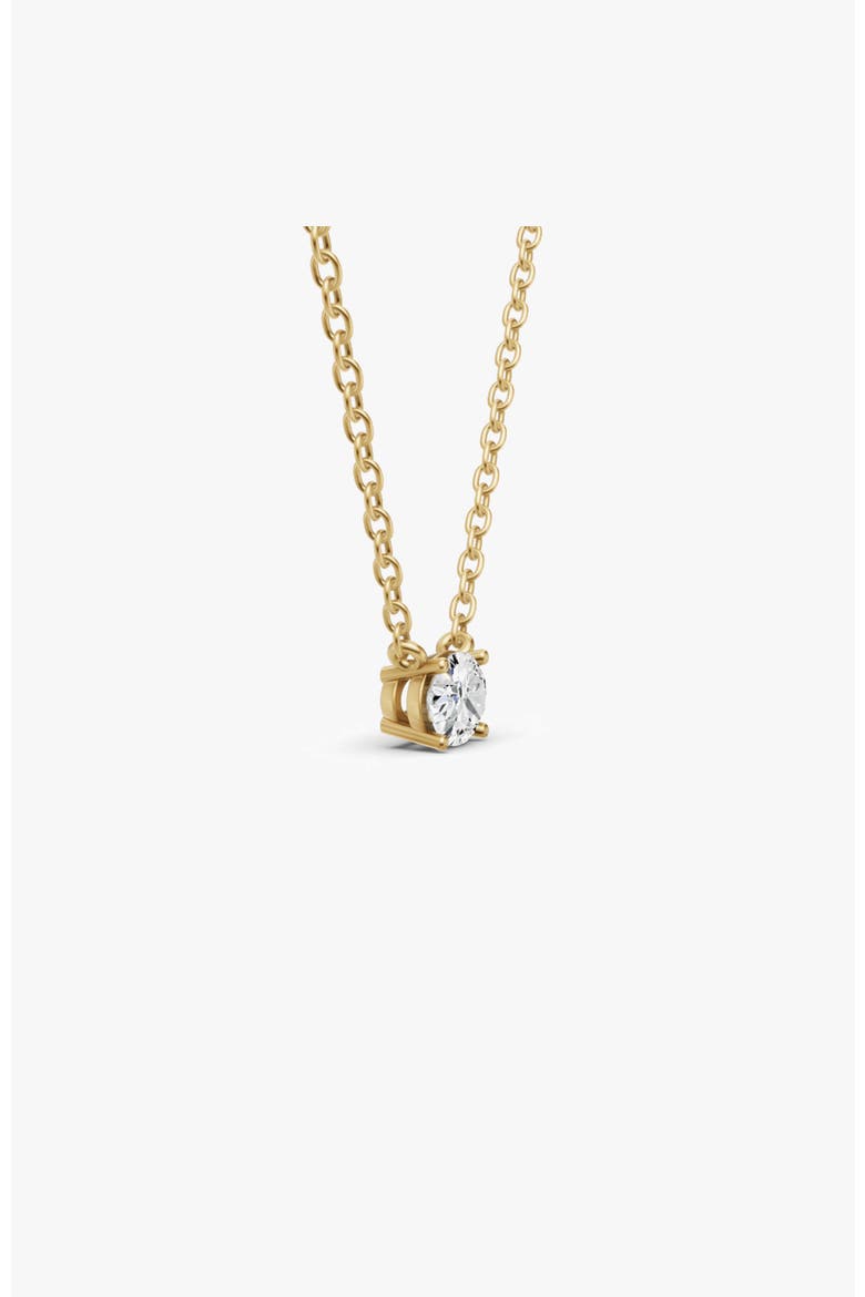 14K Gold 0.25 ct Lab Grown Oval Shape Diamond Pendant, Alternate, color, Yellow Gold
