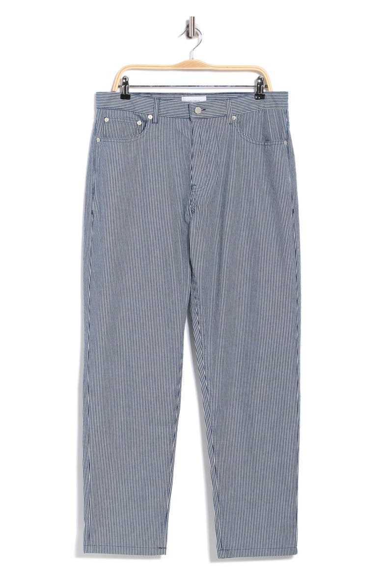 Ryder Stripe Cotton Jeans, Alternate, color, NAVY/ IVORY