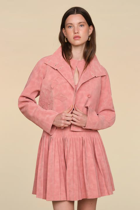 Kaia Embroidered Suede Jacket