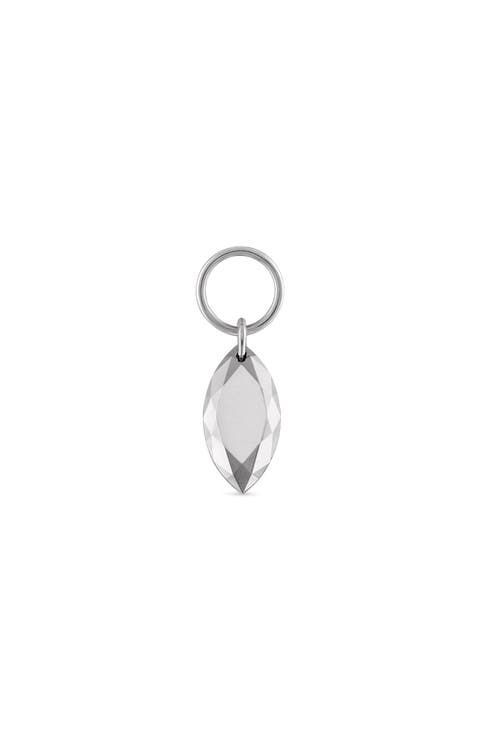 Faceted Marquise Charm Pendant