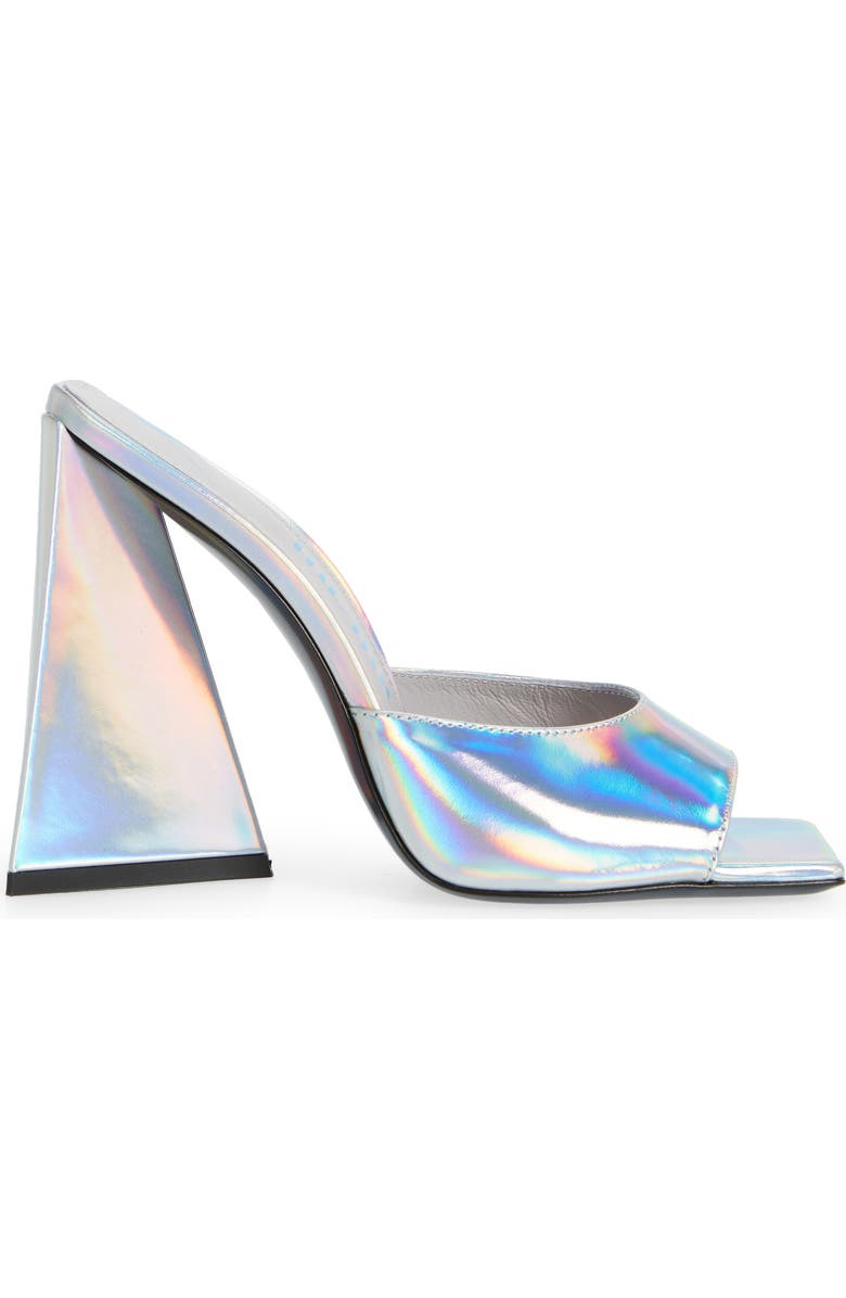 The Attico Devon Slide Sandal, Alternate, color, Holographic Silver