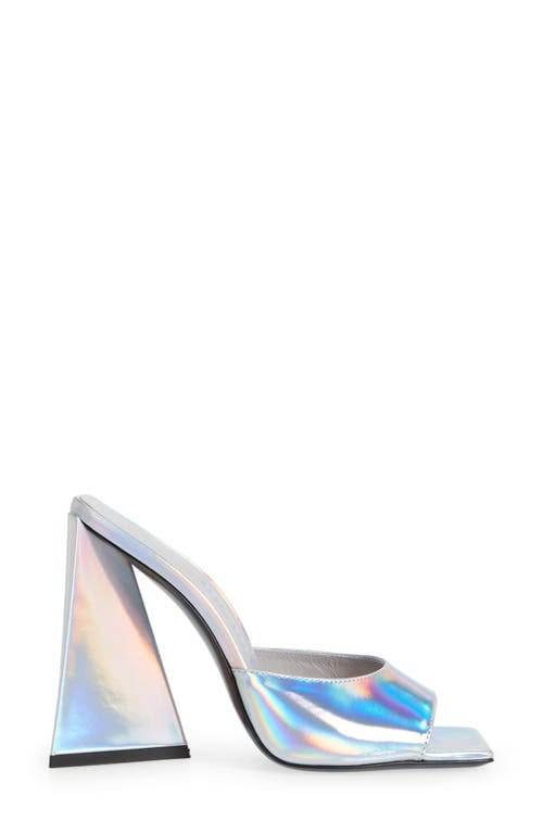 Attico The Devon Slide Sandal In Silver