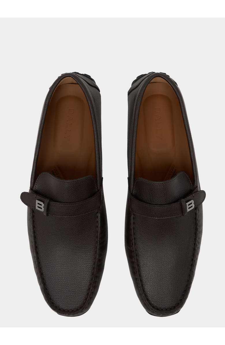 Bally Pilot Driver in Grained Leather, Alternate, color, Ebano 21