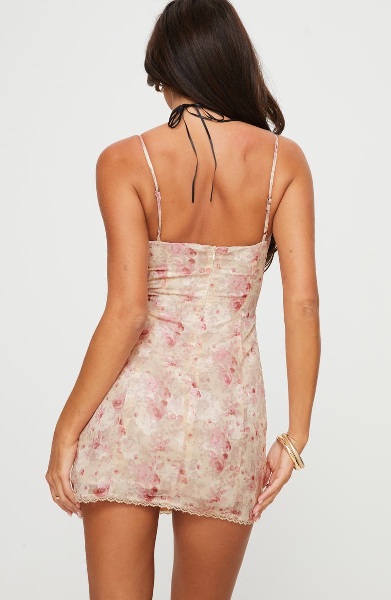 Princess Polly Kemmi Floral Print Minidress, Alternate, color, Pink/ Multi