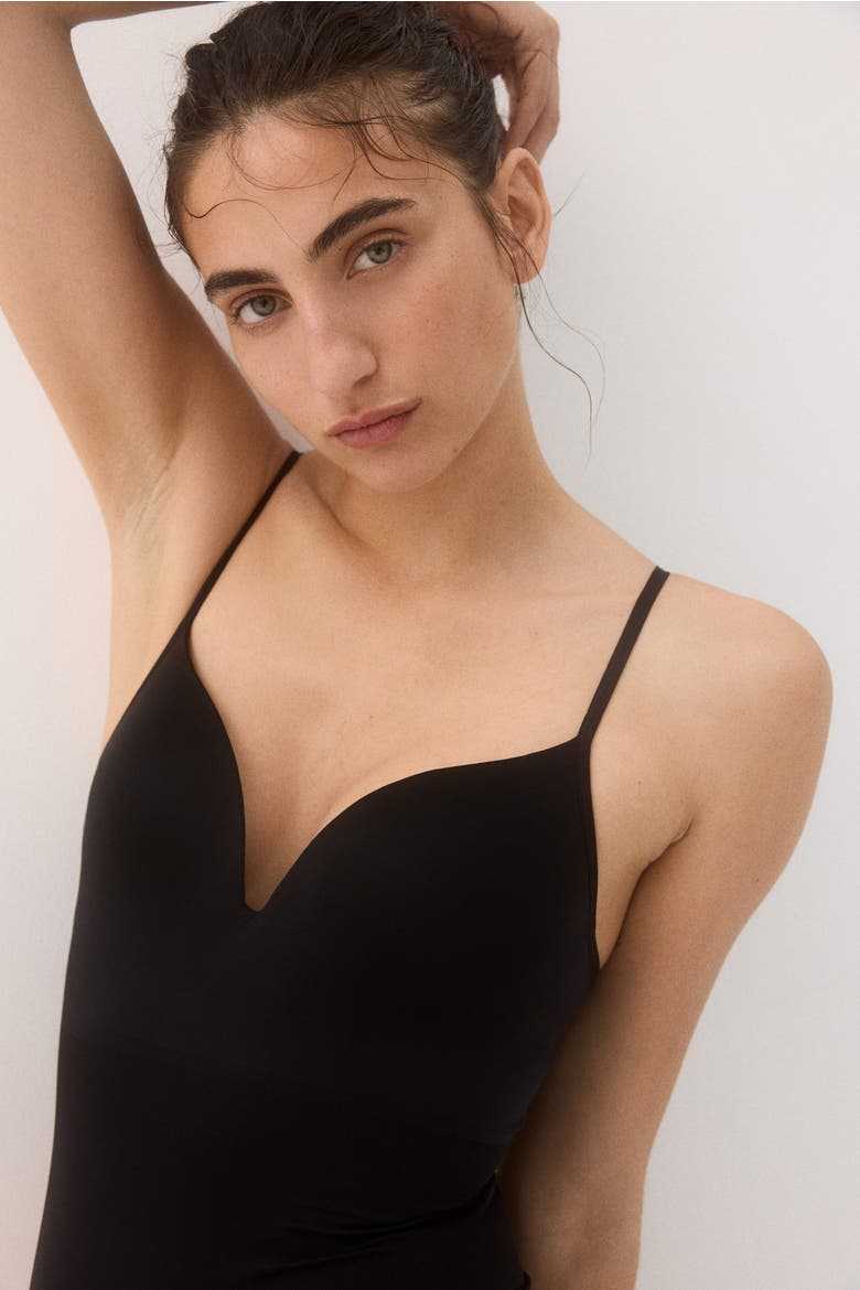 Seamless Light Shape Bodysuit, Alternate, color, Black