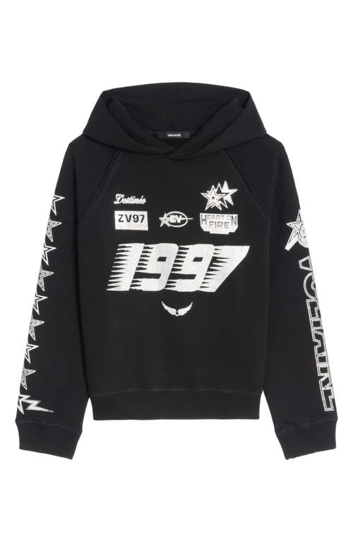Zadig & Voltaire Womens Georgys Branded Cotton-jersey Hoody Black Xs