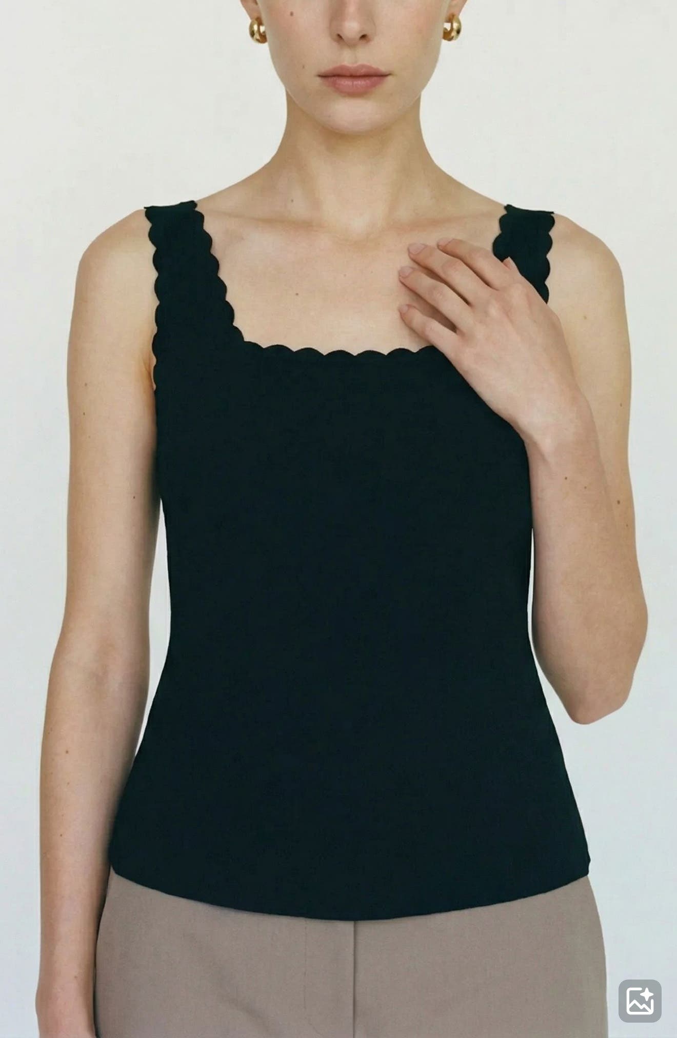 Julietta Scallop Trim Peplum Top (Women) | Nordstrom