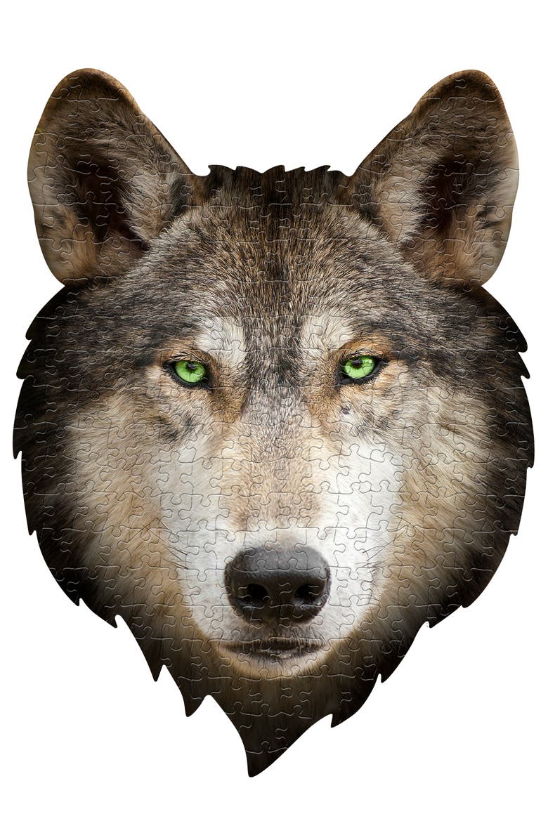 Madd Capp I Am Wolf 300 Pieces Animal Shaped Jigsaw Puzzle, Alternate, color,