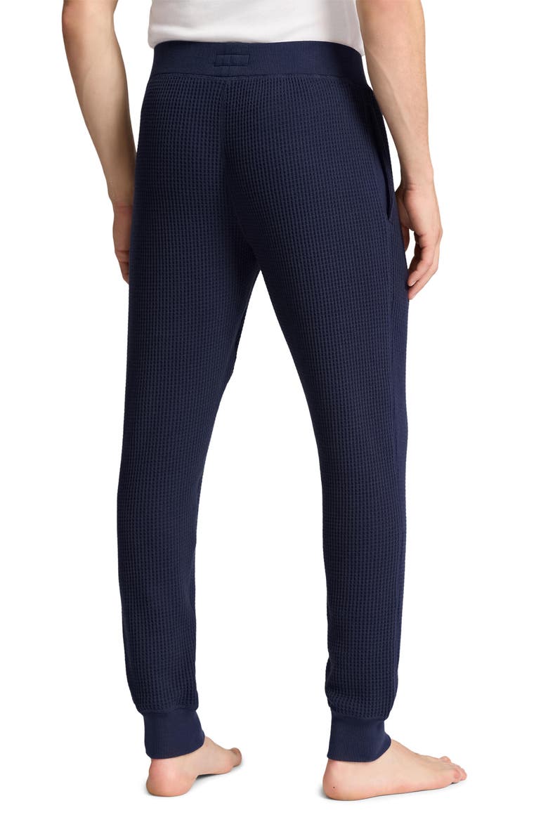 Waffle Cotton Blend Pajama Joggers, Alternate, color, CRUISE NAVY