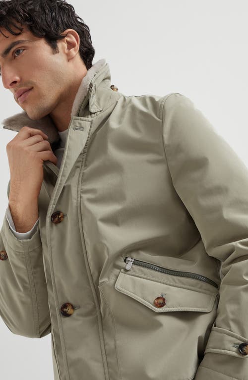Brunello Cucinelli Button-fastening Jacket In Gray