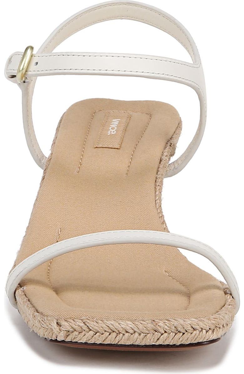 Vince Coco Ankle Strap Espadrille Kitten Heel Sandal, Alternate, color, Milk