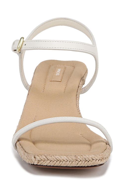 Vince Coco Leather Kitten-heel Espadrille Sandals In Milk