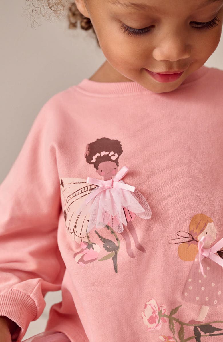 NEXT Kids' Fairy Graphic T-Shirt, Alternate, color, Pink