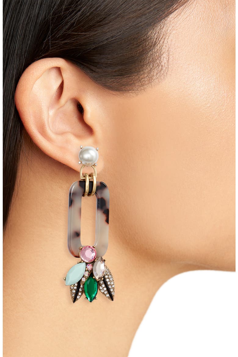 Belle Earrings, Alternate, color, GOLD/ MULTI