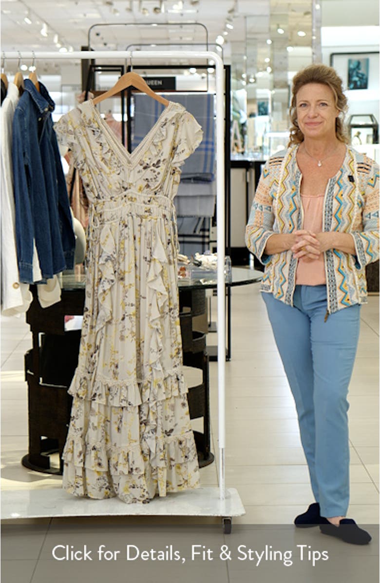 Canto Floral Ruffle Maxi Dress, sales video thumbnail