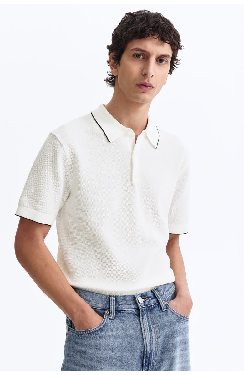 H&M Slim Fit Polo Shirt, Alternate, color, White