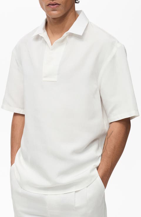 Lyocell & Linen Blend Polo