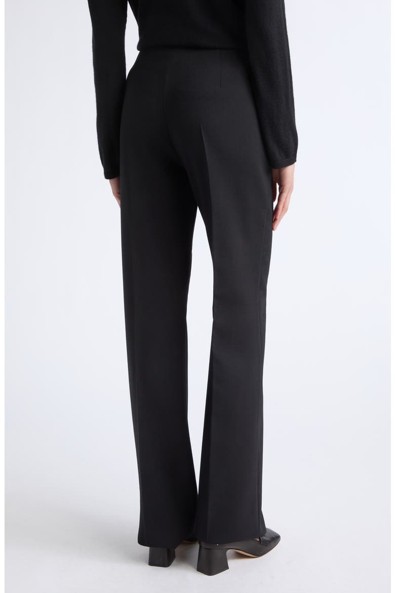 Morata Stretch Virgin Wool Flare Leg Pants, Alternate, color, BLACK
