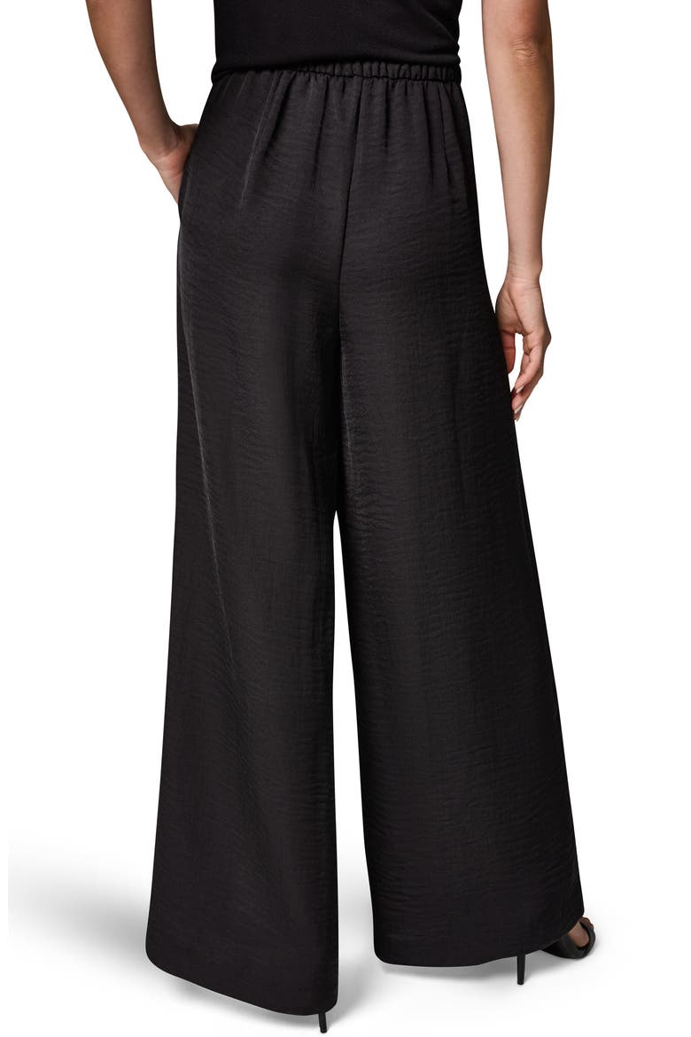 Pleat Front Wide Leg Pants, Alternate, color, BLACK