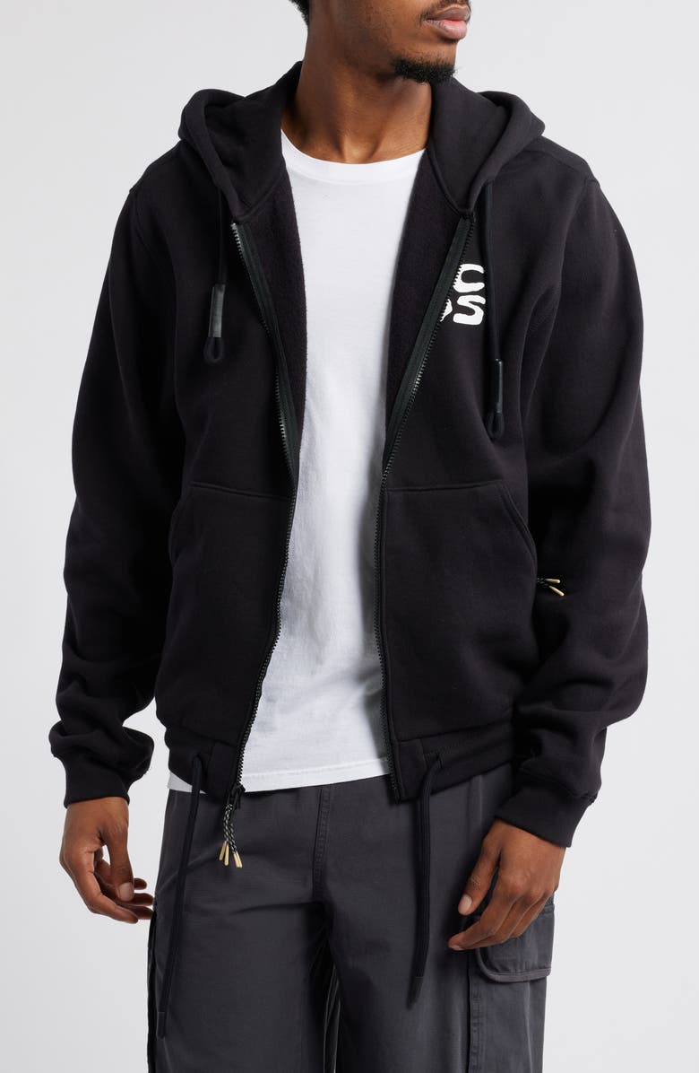 RC Outdoor Supply Stack Logo Graphic Zip-Up Hoodie, Main, color,