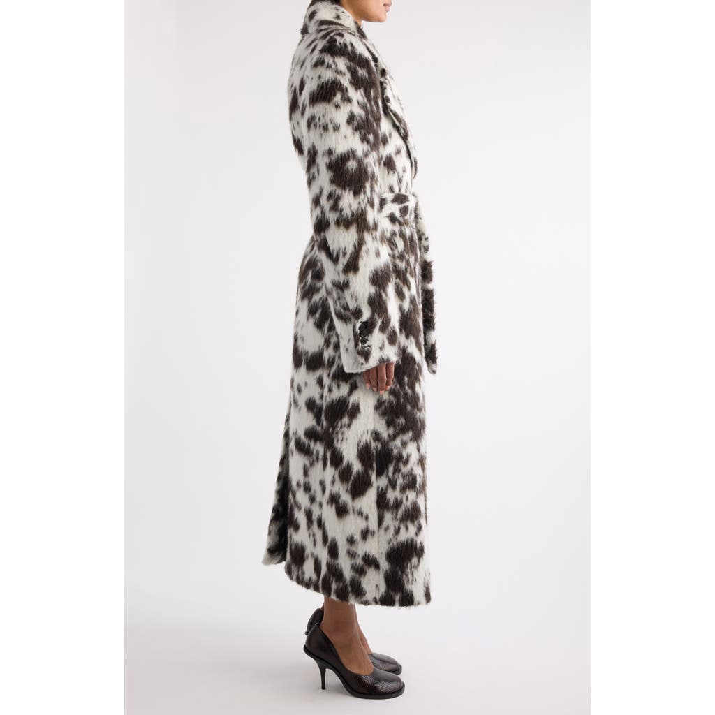 Dries Van Noten Rafaella Cow Print Faux Fur Jacket In Animal Print