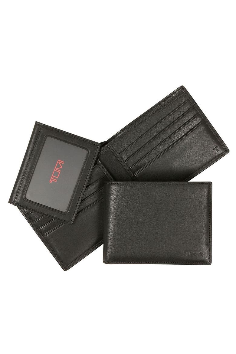 Removable ID/Passcase Bifold Wallet, Main, color, BLACK