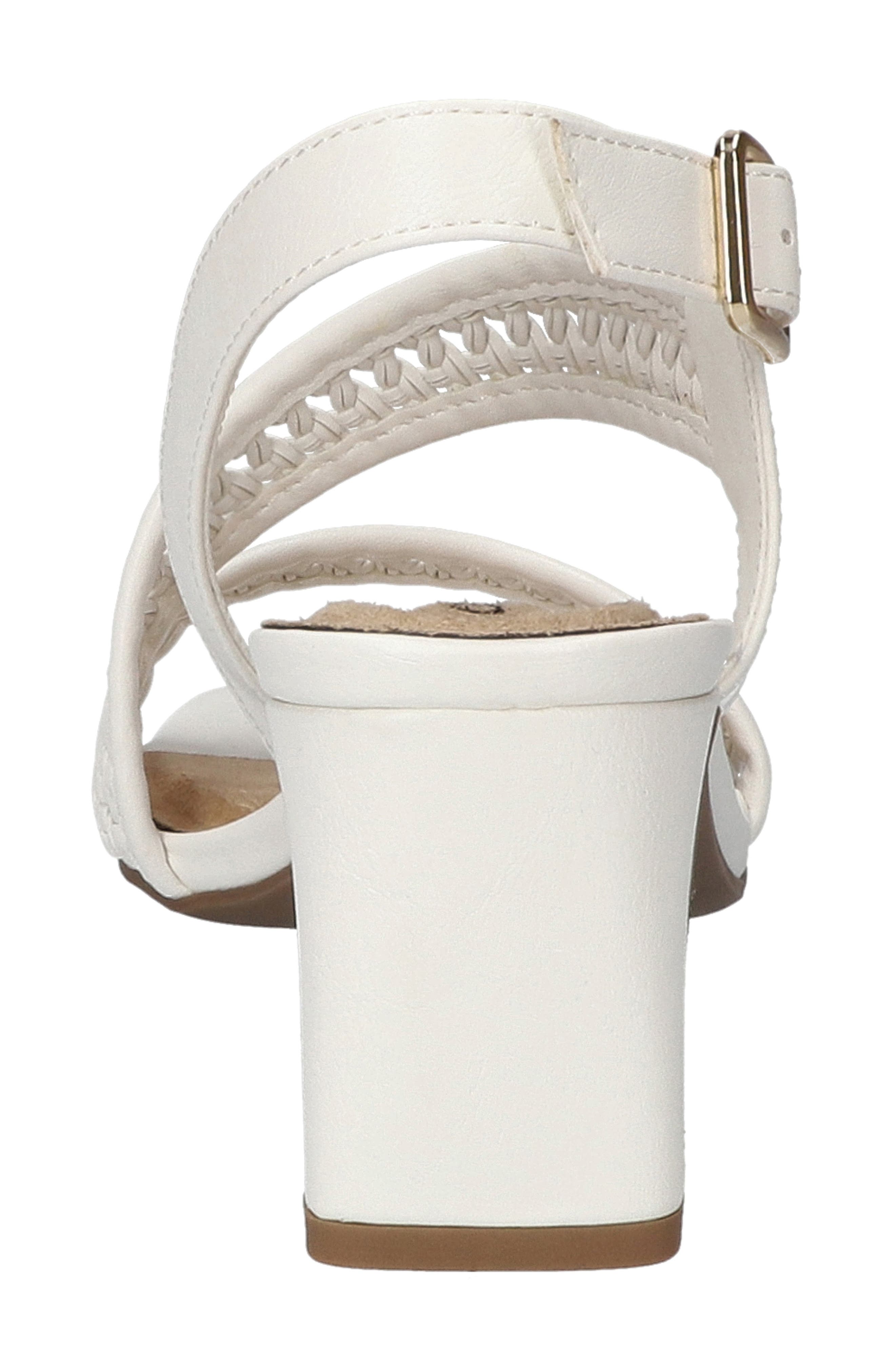 Rowan Half d'Orsay Sandal, Alternate, color, WHITE