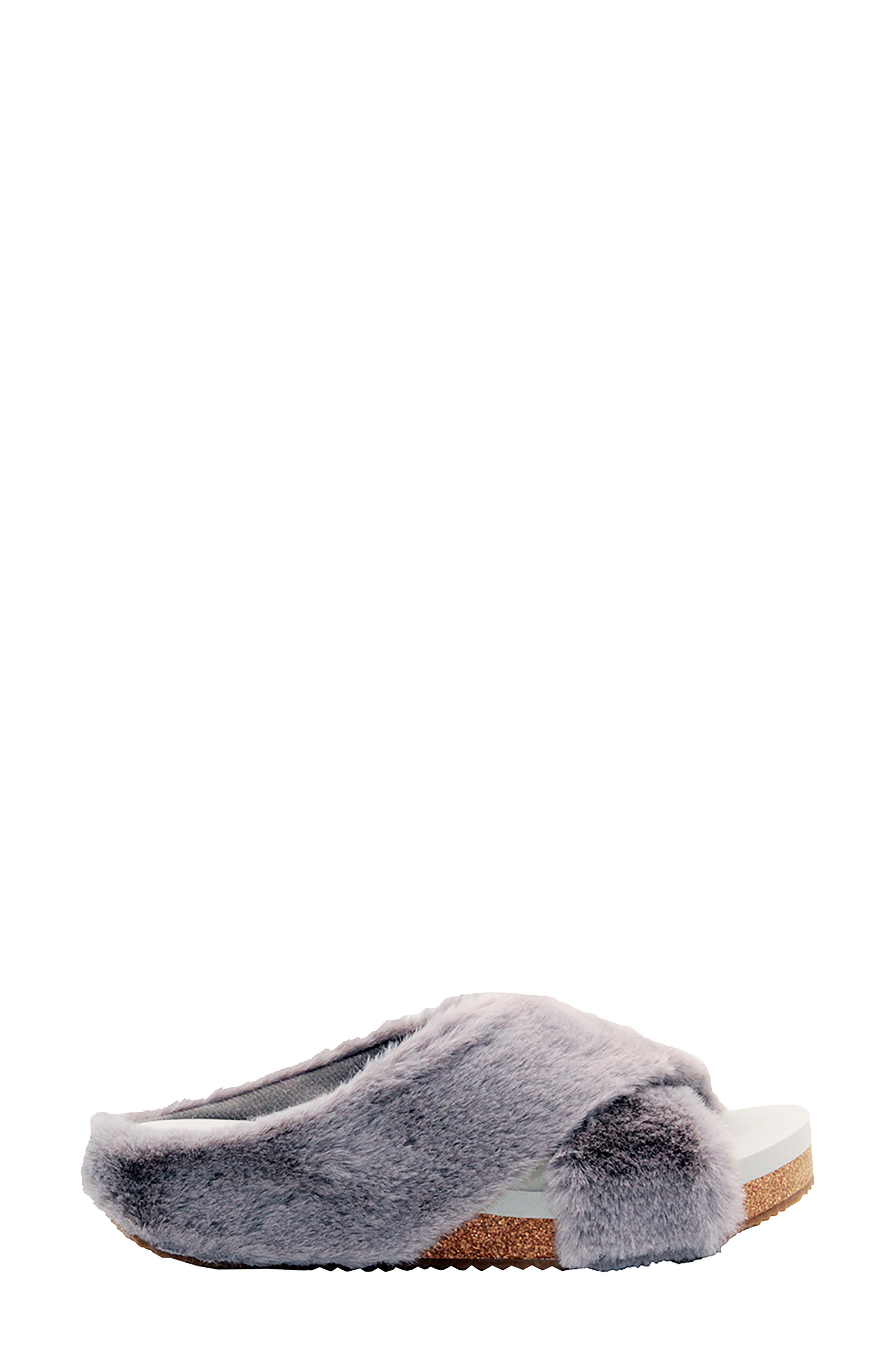 Volatile Rees Faux Fur Platform Sandal, Alternate, color, 