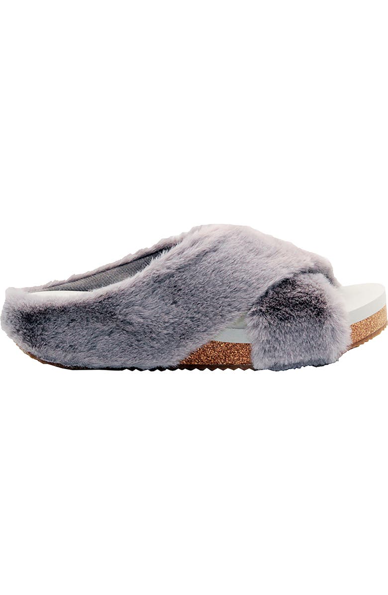 Volatile Rees Faux Fur Platform Sandal, Alternate, color,