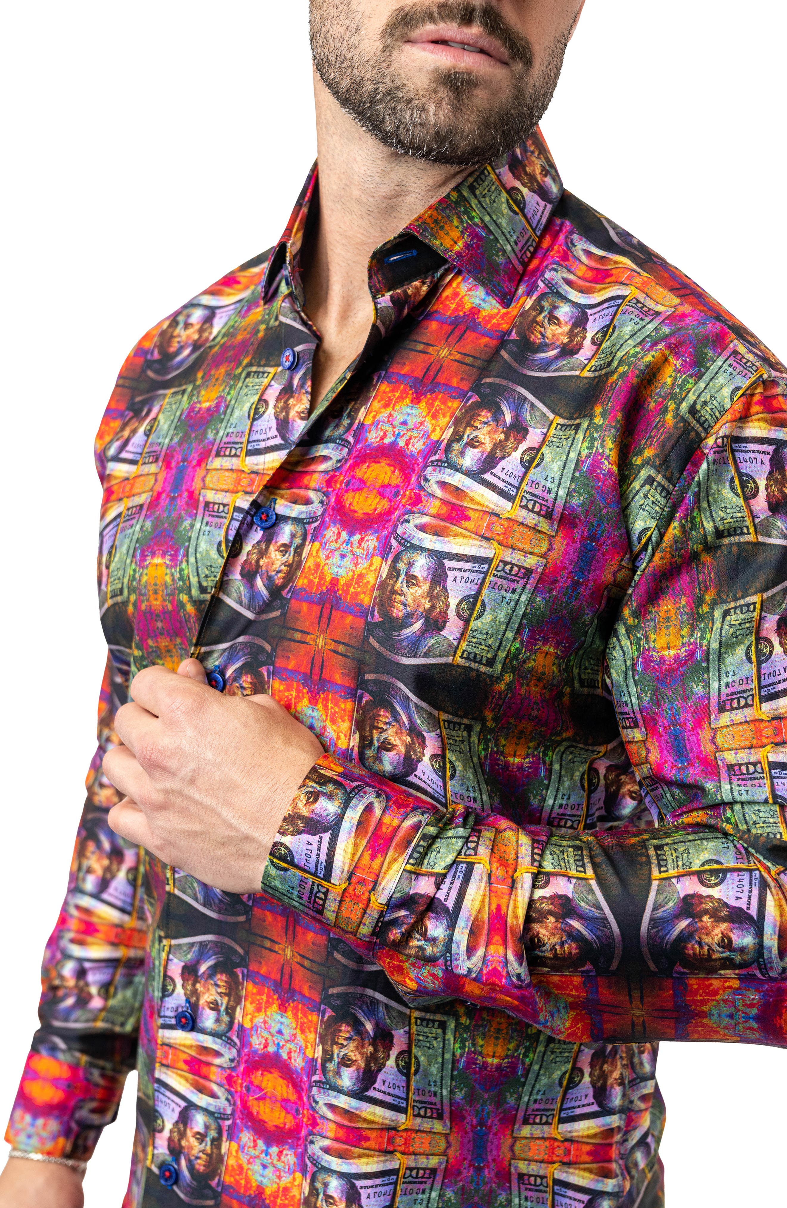 Maceoo Fibonacci Benjamin 68 Cotton Button-Up Shirt (Men) | Nordstrom