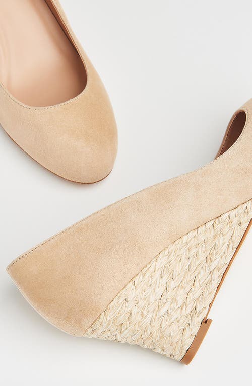 Lk Bennett Eevi Leather Wedge Court Shoes In Brown