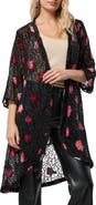 SAACHI Rose Velvet Burnout Ruana