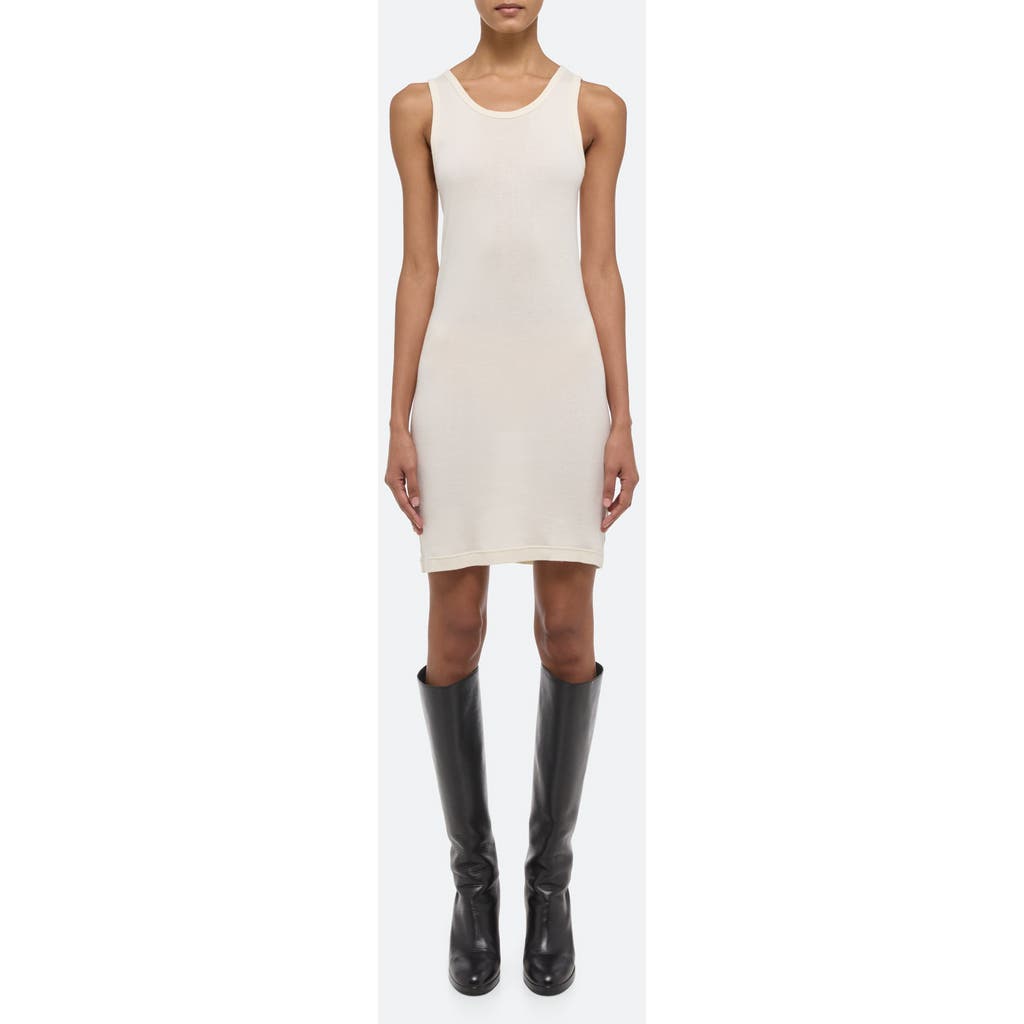 Helmut Lang Scoop Neck Tank Dress In Ivory