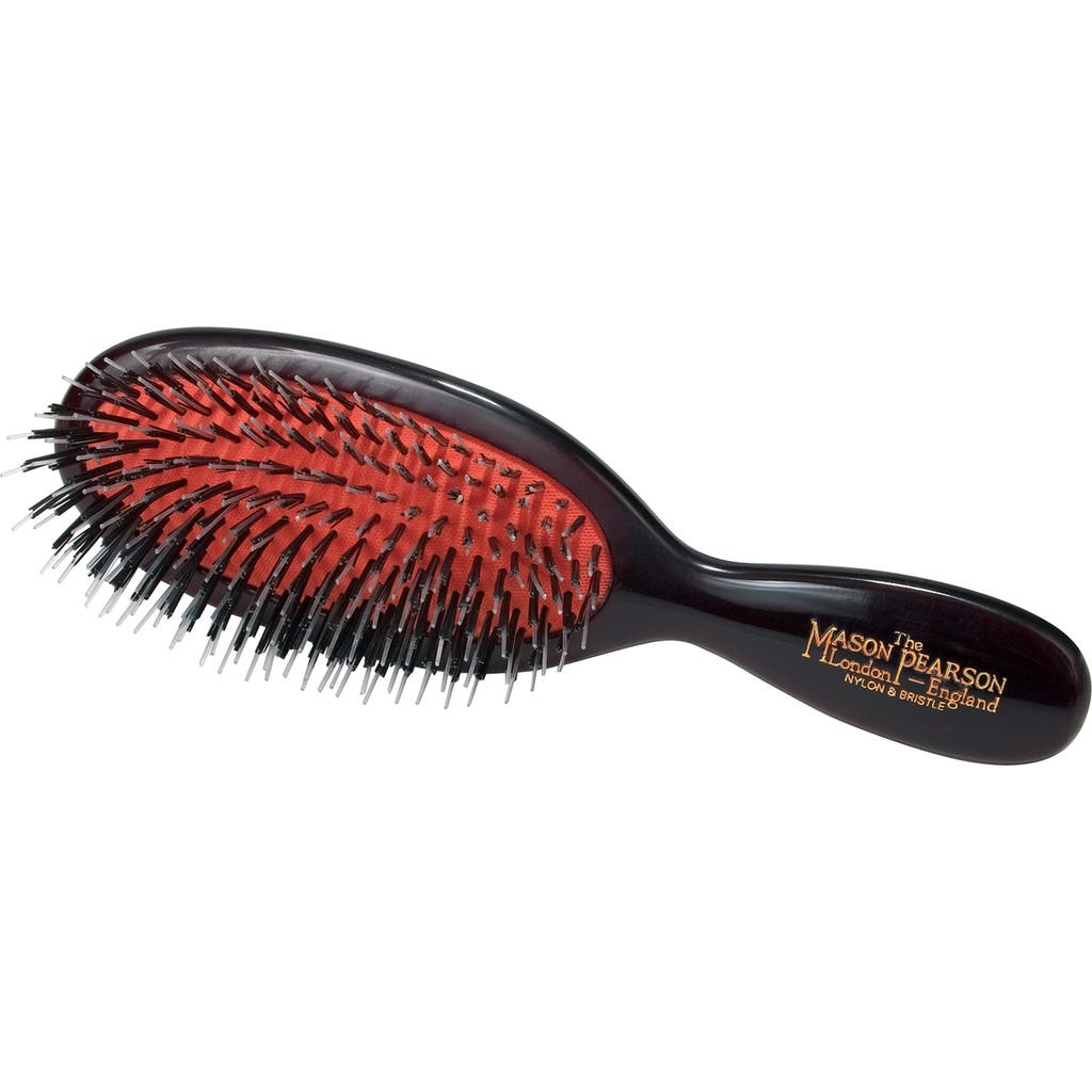 Mason Pearson Pocket Mixture Nylon & Boar Bristle Brush for Short Coarse to Normal Hair in Black