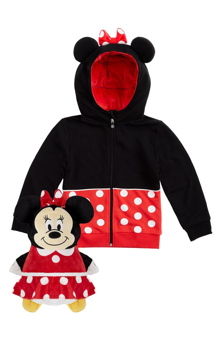 Cubcoats Disney Minnie Mouse 2-in-1 Stuffed Animal Hoodie, Main, color,
