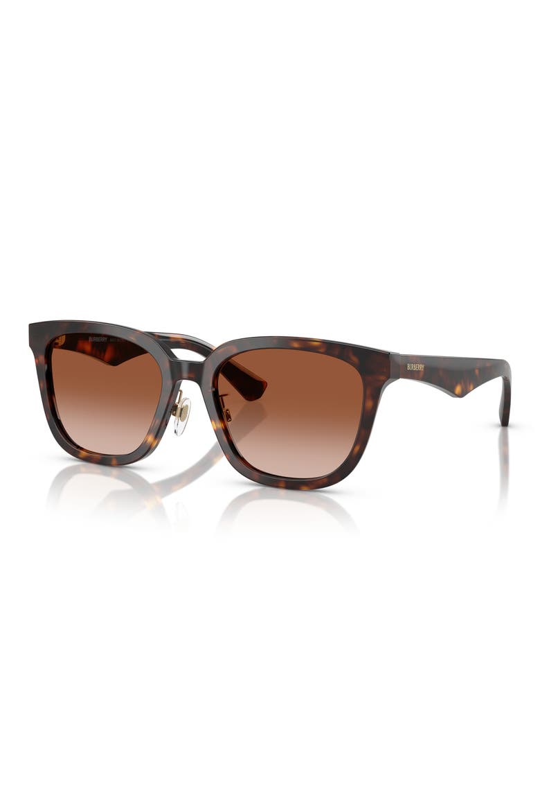 57mm Square Sunglasses, Alternate, color, DARK HAVANA