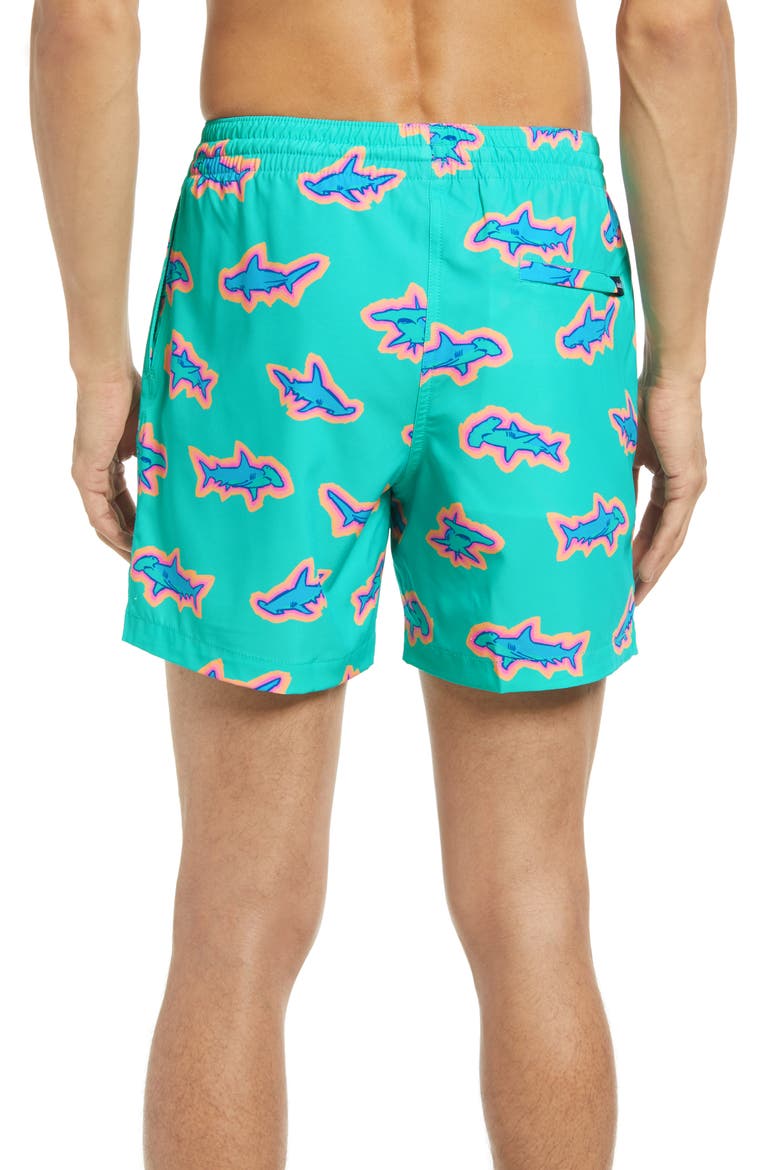 Classic Lined 5.5-Inch Swim Trunks, Alternate, color, MINT - PATTERN BASED