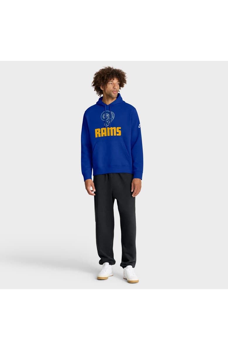 Nike Men
s Nike Royal Los Angeles Rams Best Season Rewind Club Pullover Hoodie, Alternate, color, Royal