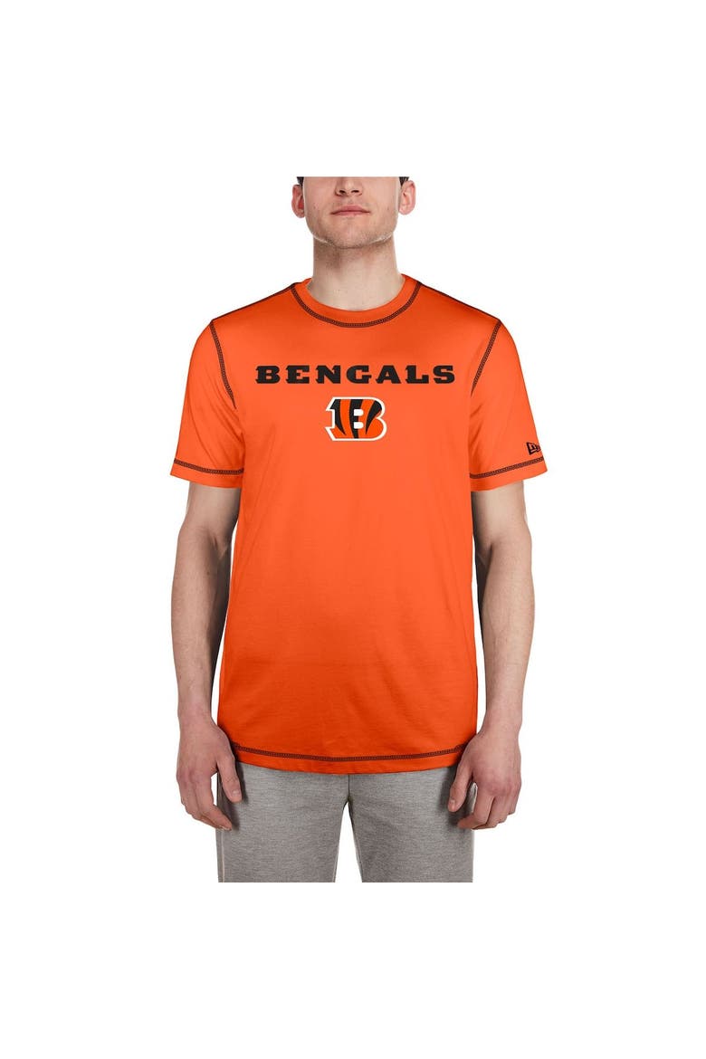 Men's New Era  Orange Cincinnati Bengals Third Down Puff Print T-Shirt, Alternate, color, Orange