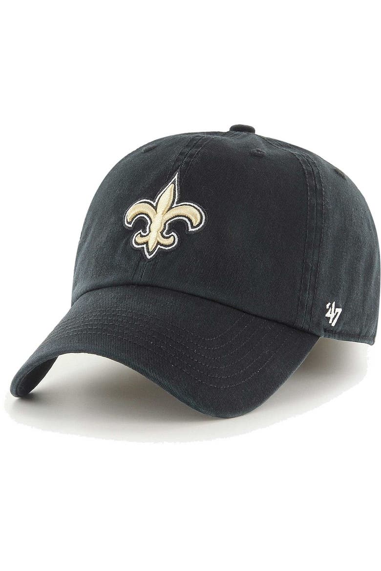 Men's '47 Black New Orleans Saints Franchise Logo Fitted Hat, Alternate, color, Black