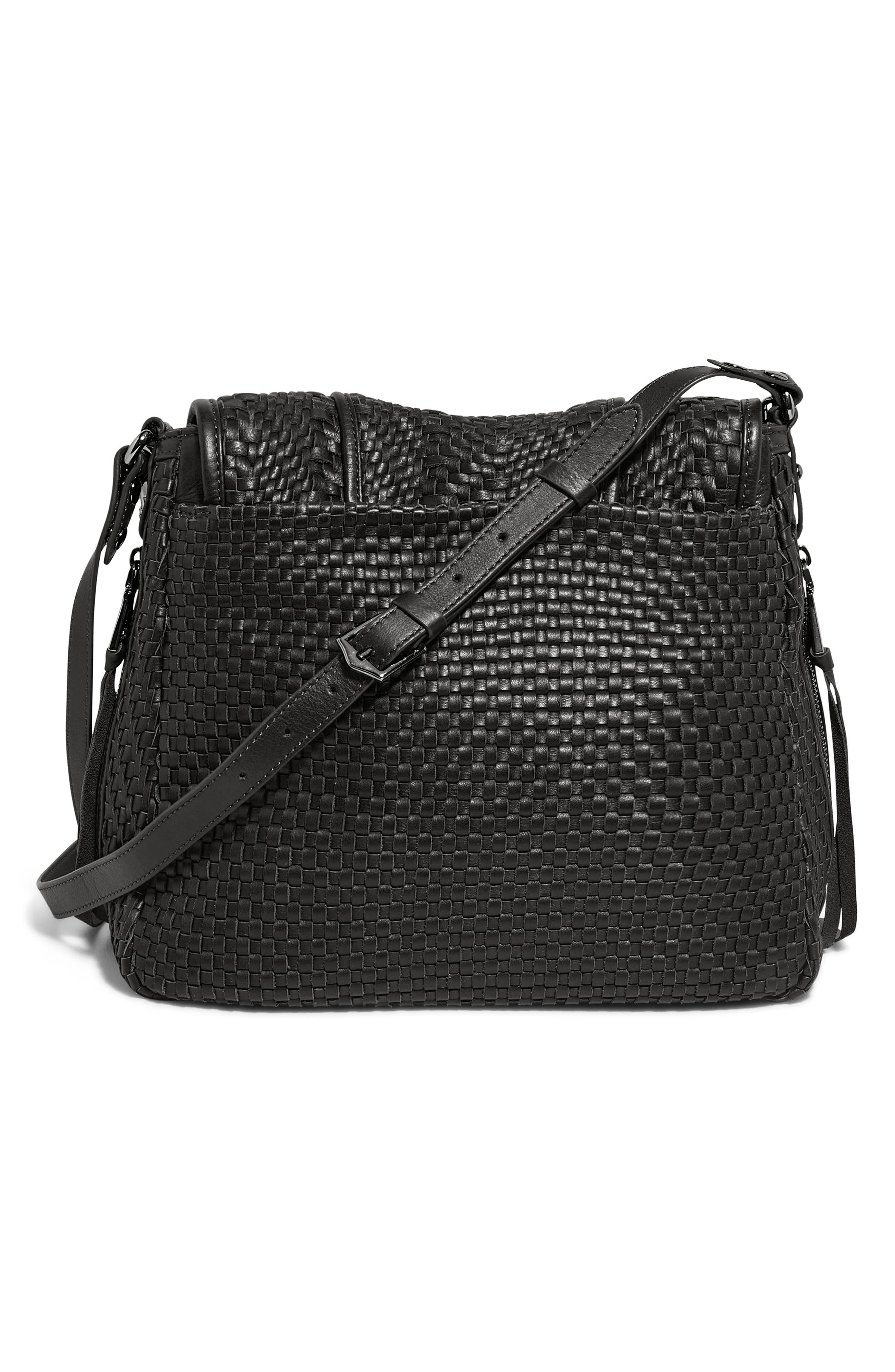 AIMEE All For Love Woven Leather Shoulder Bag, Alternate, color, 