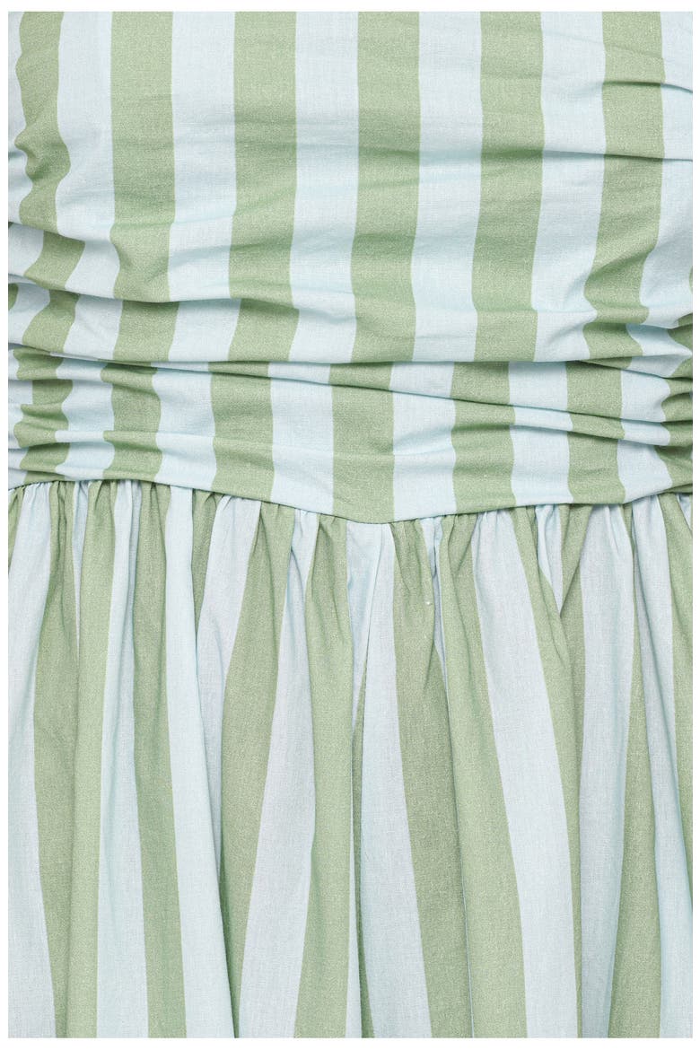 Paige Stripe Strapless Jumpsuit, Alternate, color, BLUE/ GREEN STRIPE