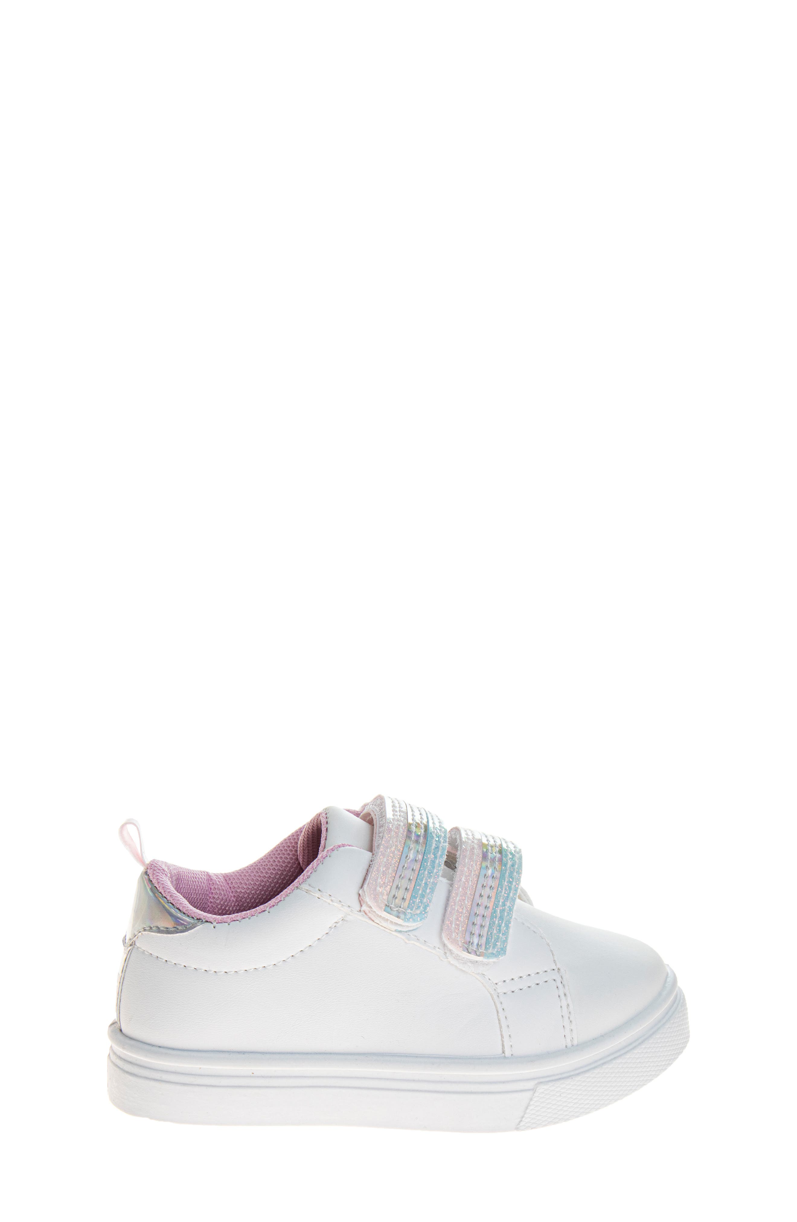 Kids' Glitter Sneaker, Alternate, color, WHITE